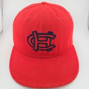 Vintage DeLONG Cap Mens One Size Orange Green Underbill HC Logo Snapback Hat